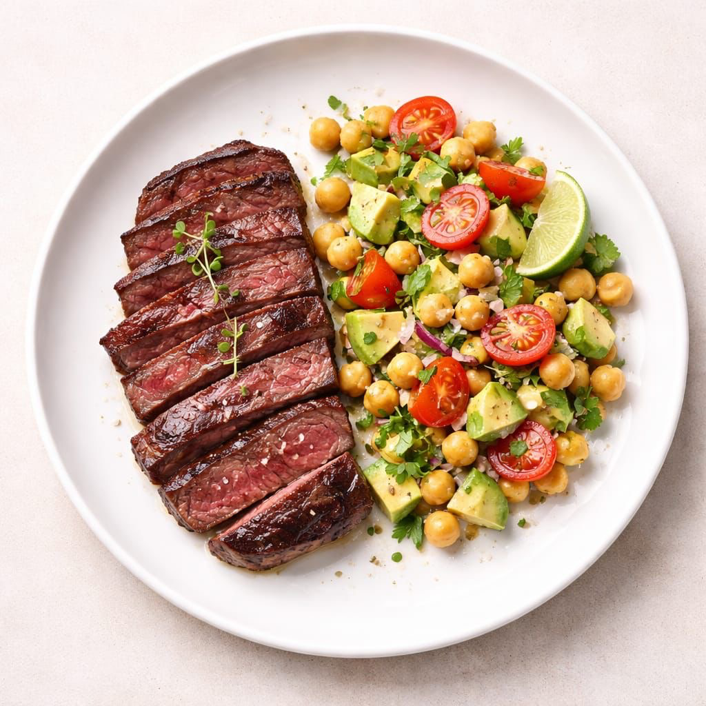 Sirloin Steak with Chickpea Salad