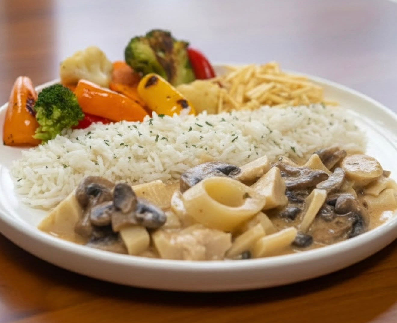 Hearts of Palm and Mushroom Stroganoff